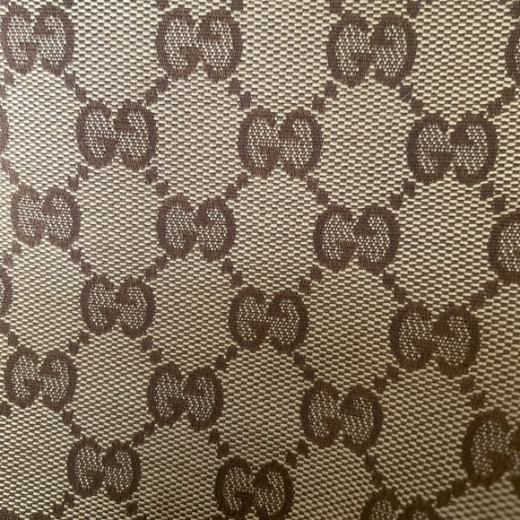 100% Authenic Gucci canvas shoulder bag with brown leather trim… preloved … - Picture 10 of 16